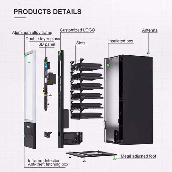 Tcn Snack Beverage Cold Drink Beer Milk Combo Automatic Combo Machine com certificado CE e ISO9001