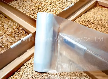 T-shirt descartável automática de alta velocidade PE Nylon Poly Plastic Saco plano em rolo Saco de lixo com proteção de núcleo Saco de embalagem de boa qualidade Máquina de fazer compras